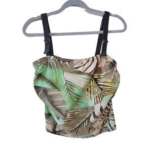 Carol Wior Tropical Tankini‎ Swim Top Size 14